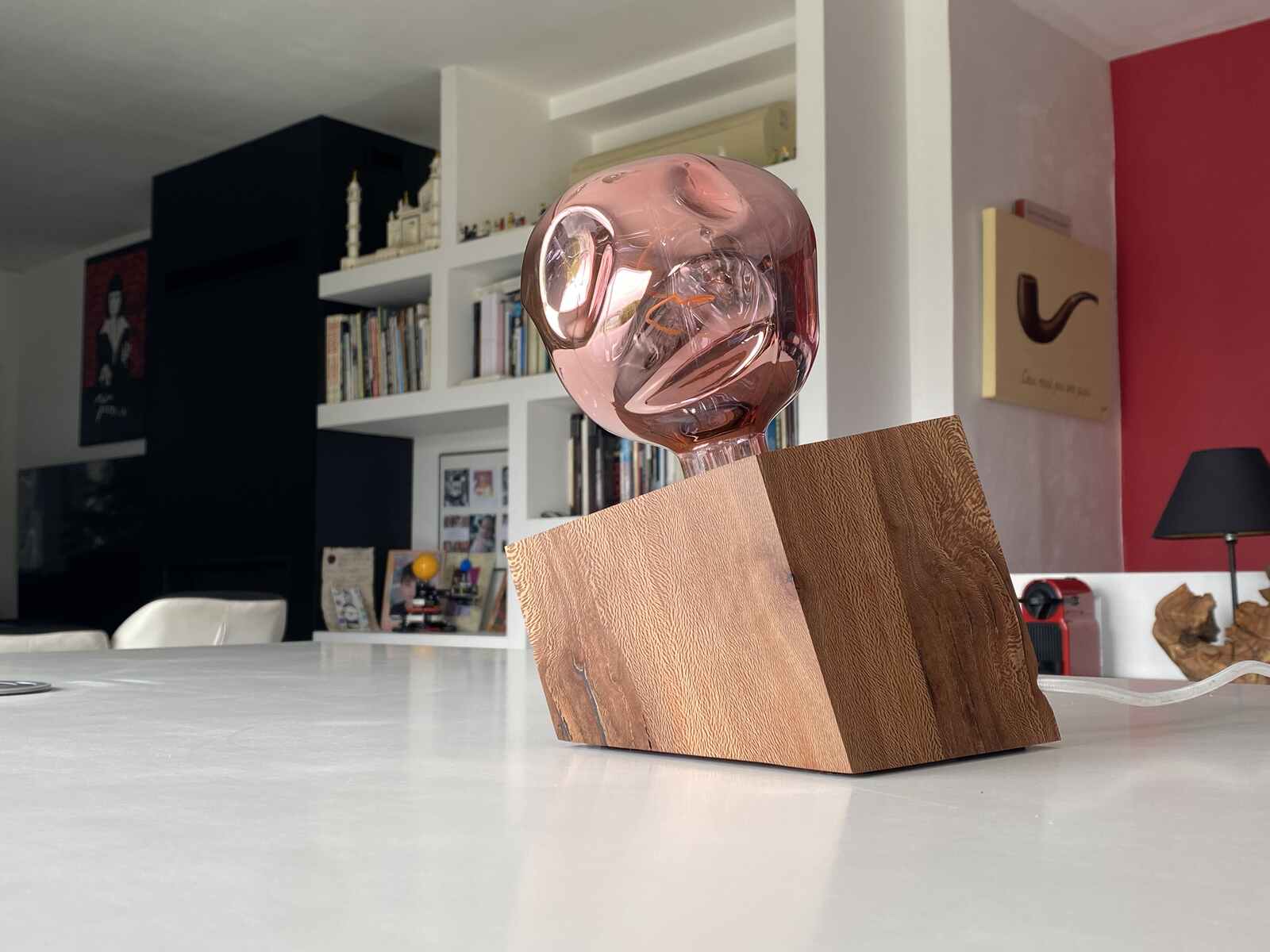 CUB Ombra Fresca n°2 — lampe en bois artisanale, vue 5