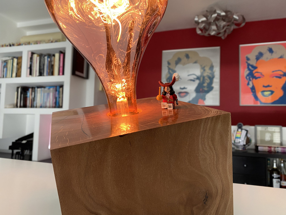 CUB Ombra Fresca II n°2 — lampe en bois artisanale, vue 2