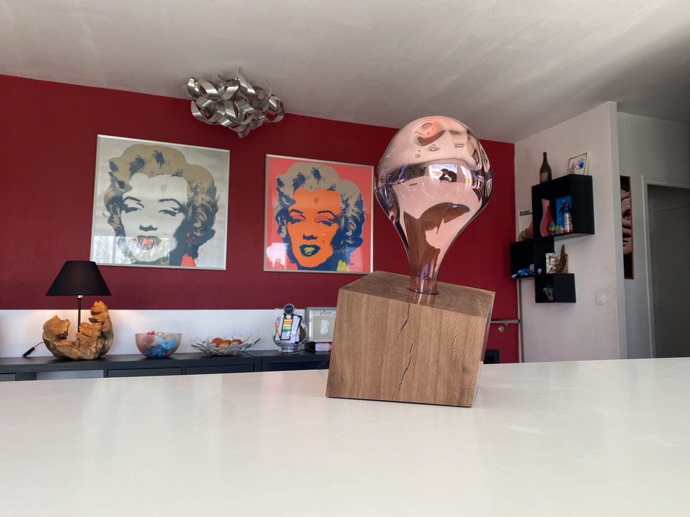 CUB Ombra Fresca II n°2 — lampe en bois artisanale, vue 4