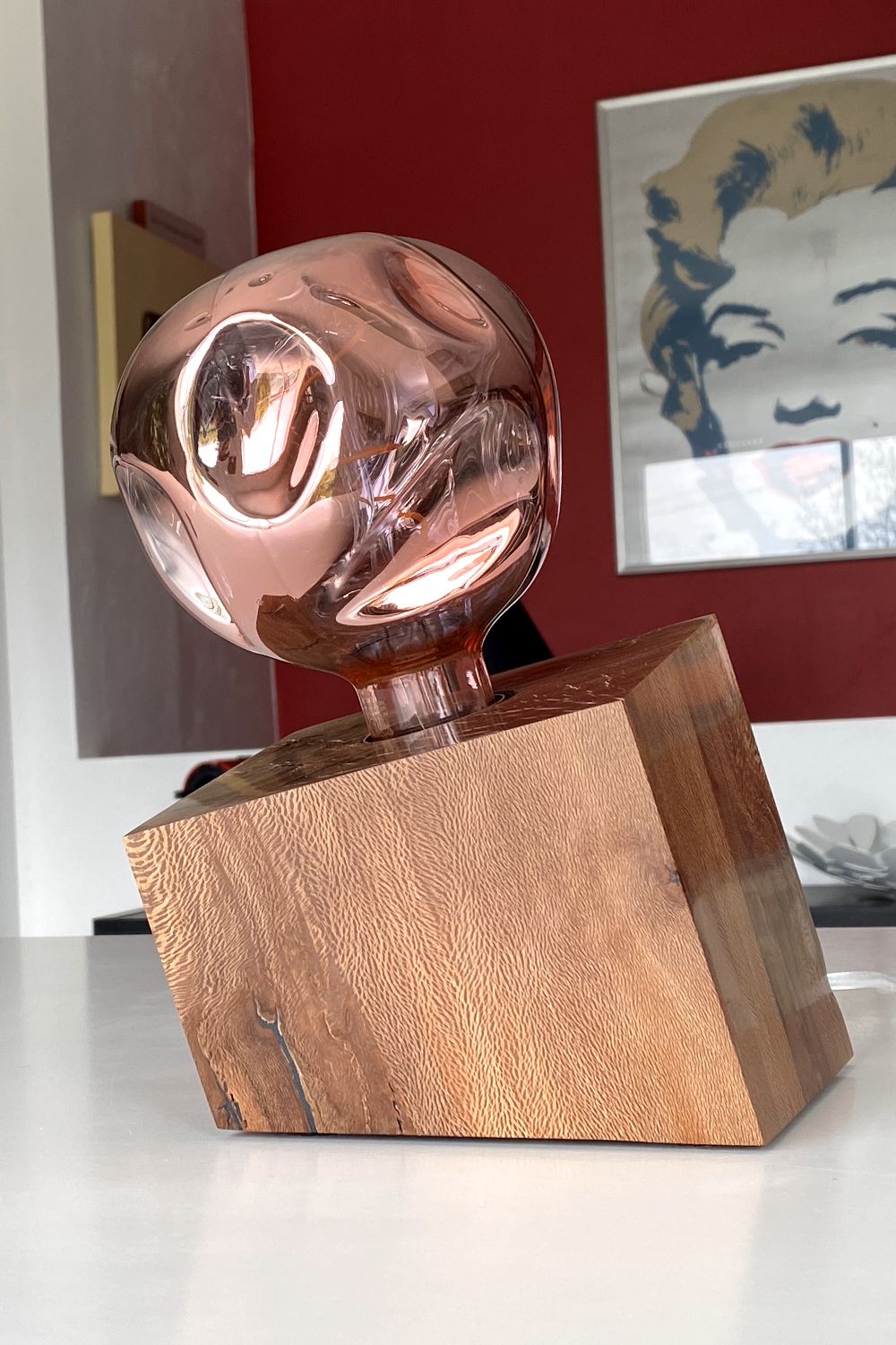 CUB Ombra Fresca n°2 — lampe en bois artisanale, vue 1