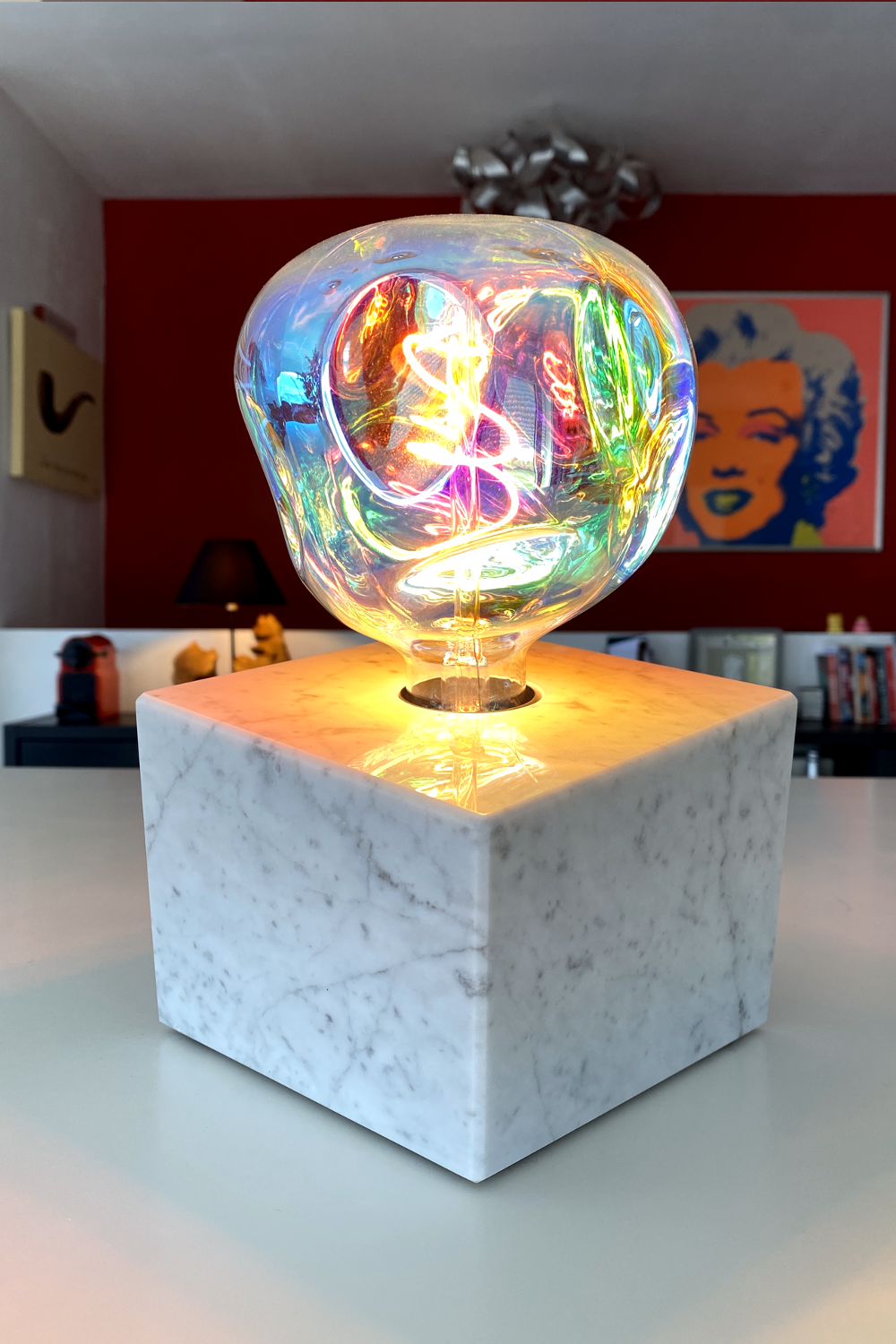 CUB Peïra — lampe en bois artisanale, vue 1